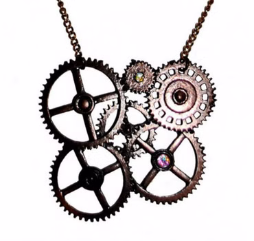 Steampunk Kette Zahnrad Zahnräder Vintage Karneval 20er Jahre Kostüm Accessoires