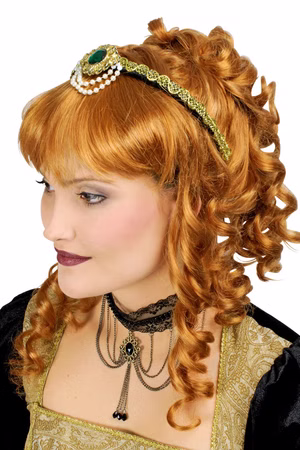 Gothic Barockkette Kostüm Accessoires schwarze Kette Karneval Fasching Halloween