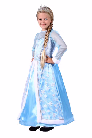 Kostüm Schneekönigin Eisprinzessin Schneeflocke blaue Prinzessin Kinder Fasching