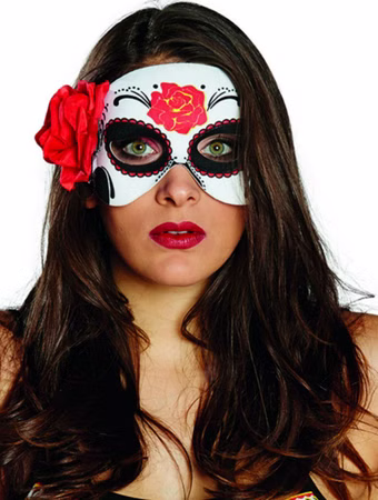 bunte Augenmaske Mex. Totensonntag Day of the Dead Maske Halloween Karneval