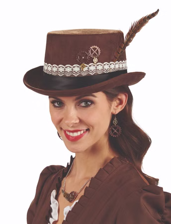 Steampunk Zylinder Hut Reiterin Gothic Vintage 20er Jahre Karneval Fasching