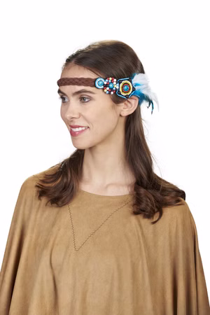 Kostüm Accessoires Stirnband mit Perlendeko Indianerin Hippie Karneval Fasching
