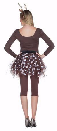 Reh Rock Damen Kostüm Petticoat Tüllrock Rehkostüm Rehkitz Karneval Fasching