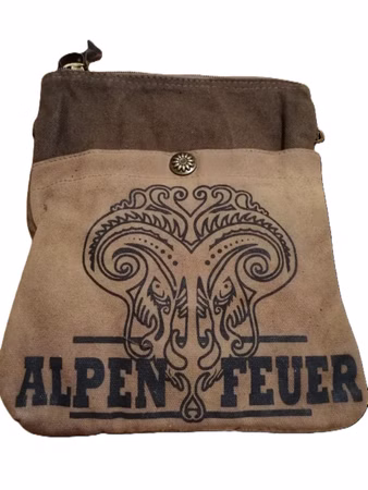 Wiesn Tasche Vintage braun Dirndltasche Wasn Volksmusik Trachtentasche Karneval