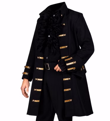 Piraten Kostüm Herren Pirat Jacke Mantel Alday Gehrock Kostüm Halloween Karneval