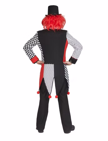 Harlekin Kostüm Herren Pierrot Oberteil Frack Clown Karneval Fasching Halloween