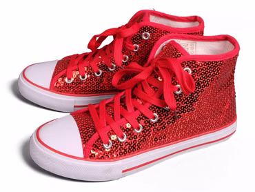 Damen Pailletten Schuhe rot Turnschuhe Pailletten Sneaker Köln Karneval Fasching