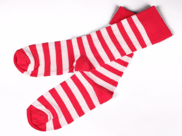 Ringel Socken Ringelsocken rot/weiße Strümpfe Ringelstrümpfe Köln Karneval