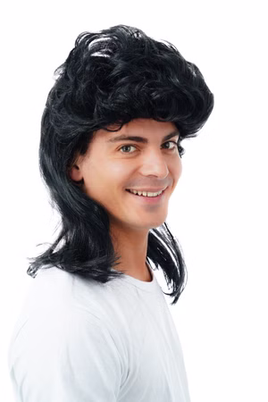 80er 70er Perücke Marvin Assi Proll Rockstar Bad Taste Party Karneval Fasching