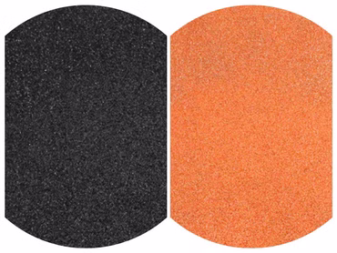 Tischdeko 6 runde Platz Sets Tischsets schwarz orange Glitzer Halloween Party