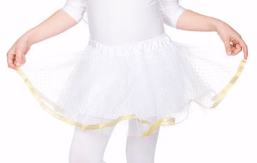 Engel Prinzessin Tutu Rock Mädchen weiß m Glitzer Weihnachten Karneval