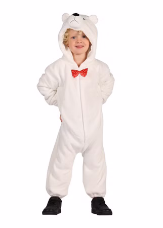 Eisbärkostüm Kinder Kostüm Polarbär Eisbär Plüsch Tierkostüm Karneval Fasching