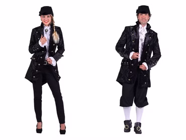 Jacke Gehrock Edel Pirat Piratin Damen Herren Barock Kostüm Karneval Fasching