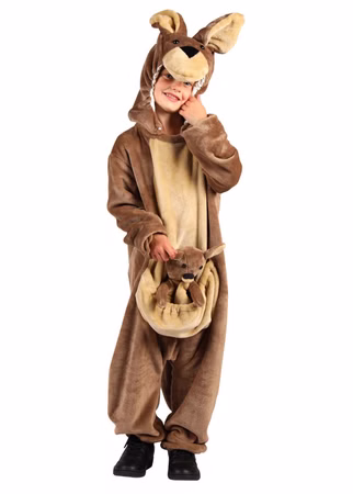 Kängurukostüm Kinder Kostüm Känguru Zoo Plüsch Tierkostüm Karneval Fasching