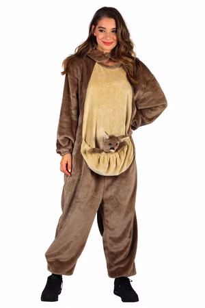Känguru Kostüm Damen Herren Plüschkostüm m Baby Zootiere Tierkostüm Fasching