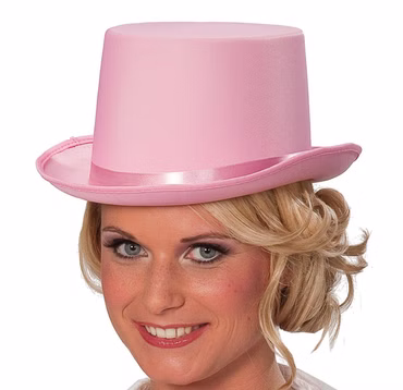 Zylinder Hut rosa Karneval Fasching Kostüm Party Zylinderhut Damenhut