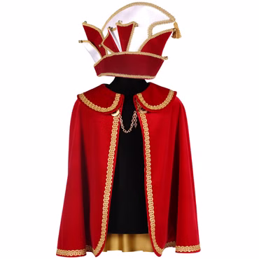 roter Samt Umhang Prinzenmantel König Kostüm Uniform Musketier Garde Karneval