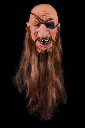 gruselige Piraten Maske mit Bart Pirat Ghost Schädel Halloween Karneval