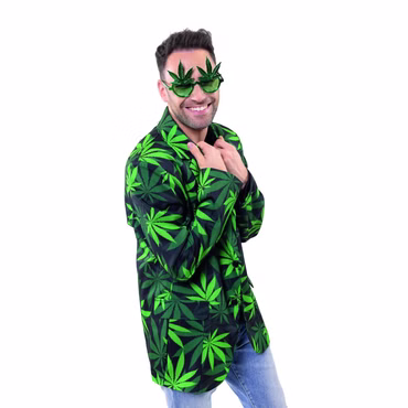 Hanf Brille Reggae Festival Cannabis Spaßbrille Karneval Fasching