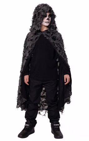 Zombie Cape Kinder Umhang Geist Lumpenumhang m Kapuze Halloween Karneval