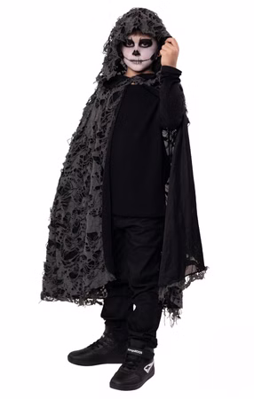 Zombie Cape Kinder Umhang Geist Lumpenumhang m Kapuze Halloween Karneval