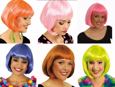 Foxy Perücke Pagenschnitt 6 Farben Bob Page Bobfrisur Pagenperücke Karneval