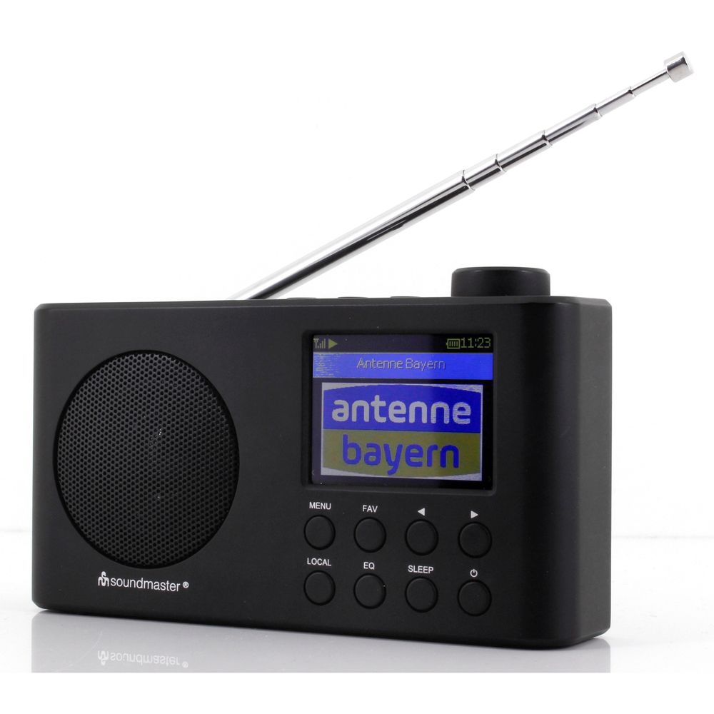 Soundmaster IR6500SW kleines Internetradio DAB+ UKW Radio Bluetooth UPnP Netzwerkplayer Akku 2.200 mAh wiederaufladbar Farbdisplay