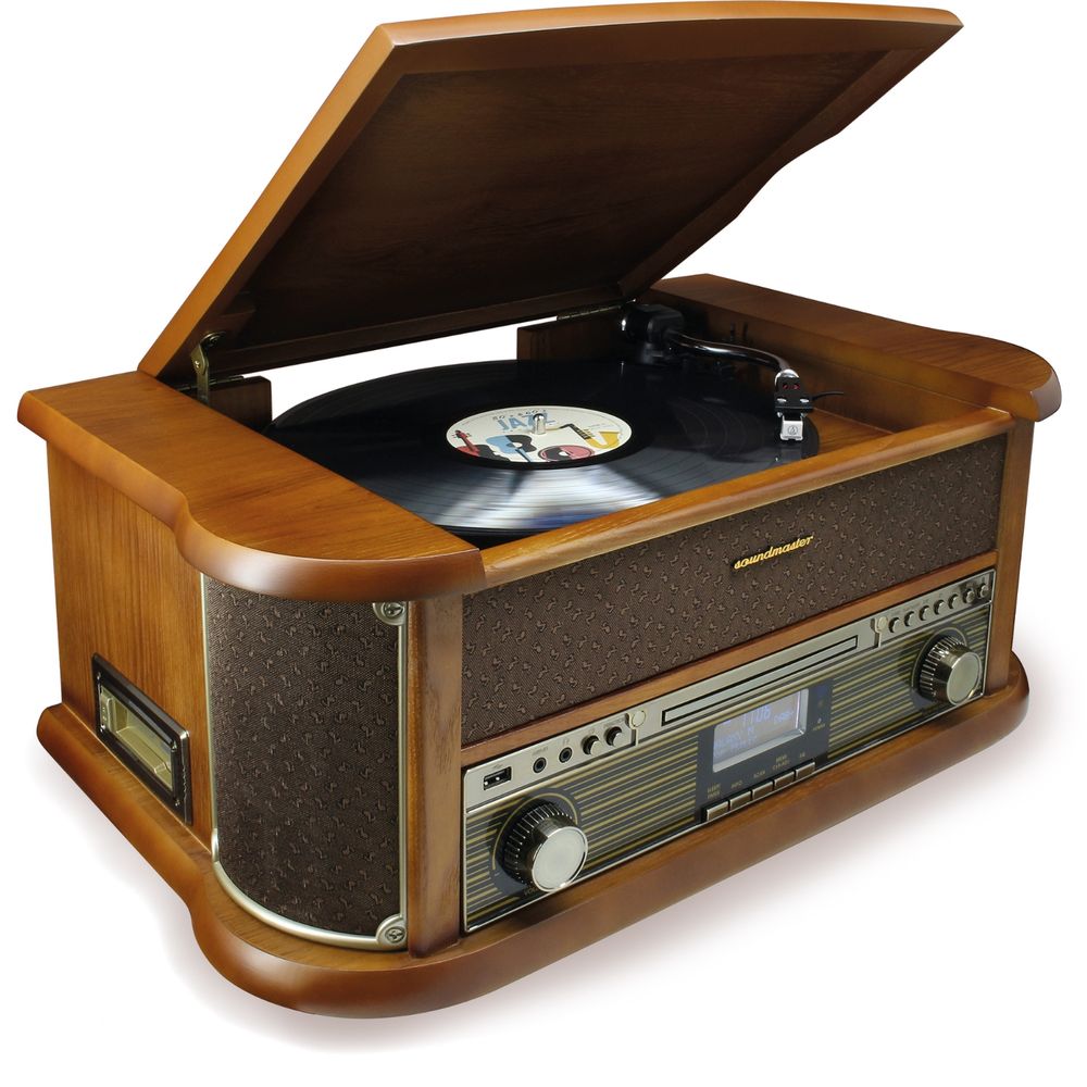 B-WARE Soundmaster NR566BR braun Stereoanlage mit Plattenspieler VOLLE GEWÄHRLEISTUNG!