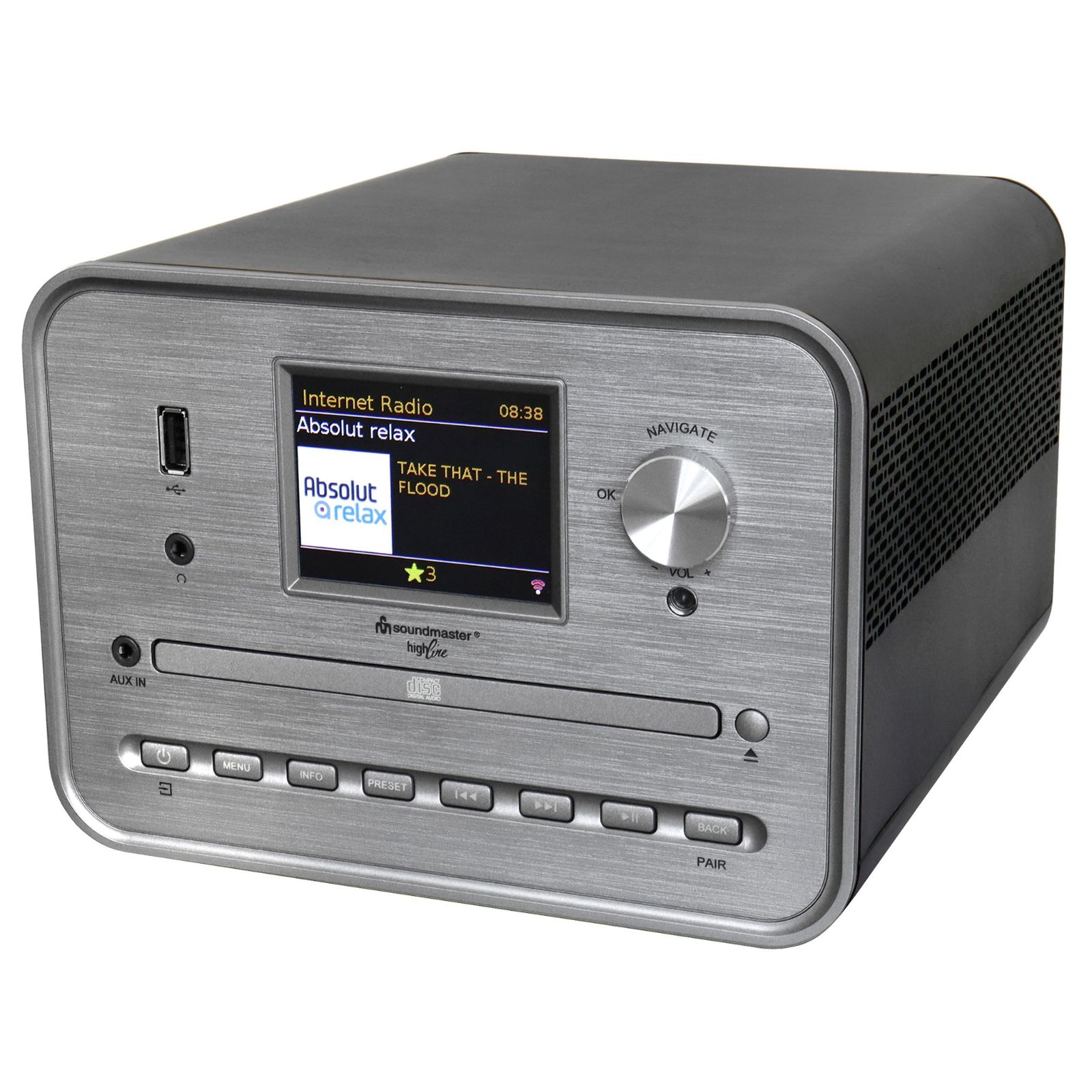 Soundmaster ICD1050SW Internetradio WLAN DAB+ Bluetooth CD USB MP3 APP Wecker
