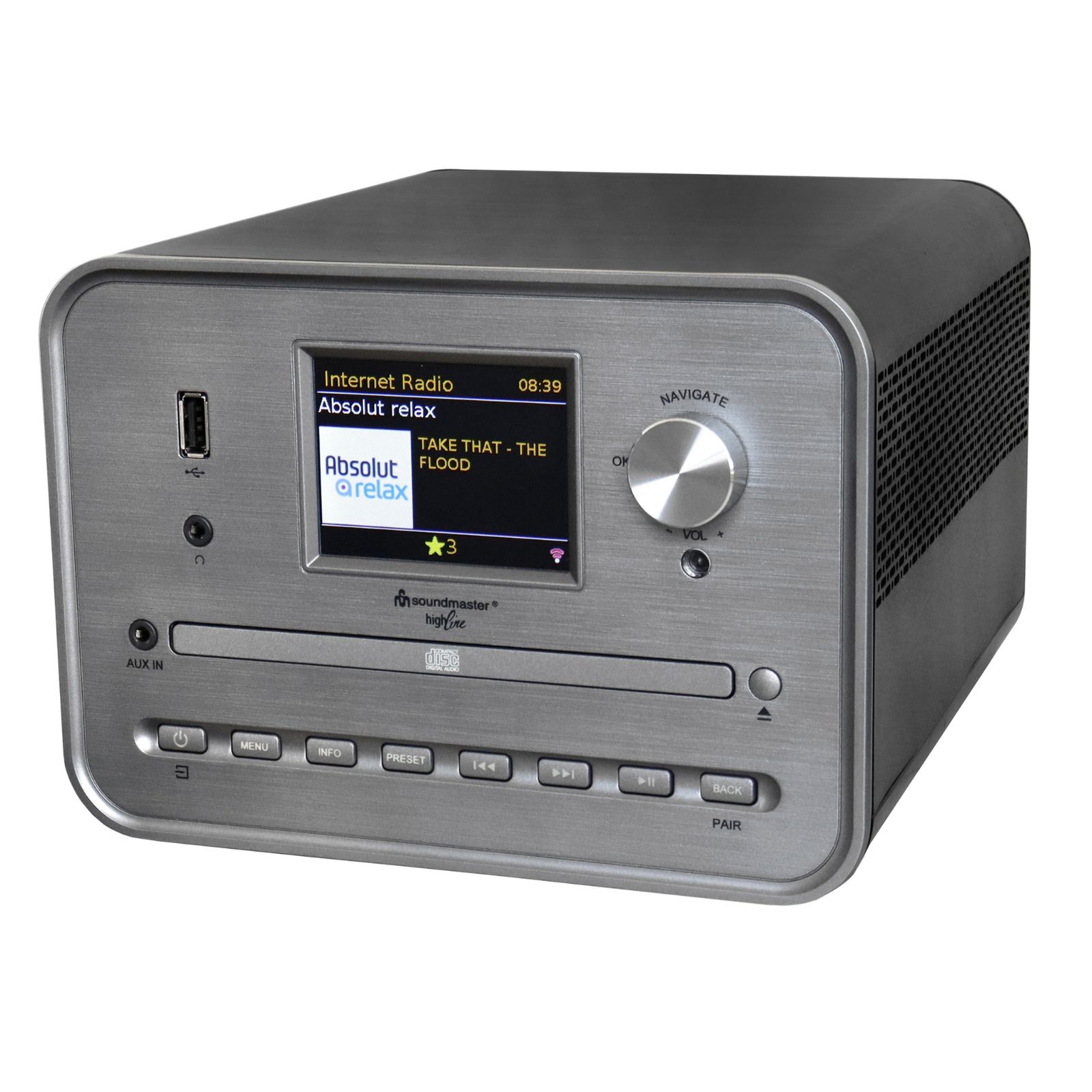 Soundmaster ICD1050SW Internetradio WLAN DAB+ Bluetooth CD USB MP3 APP Wecker