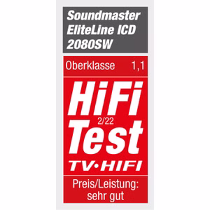 Soundmaster EliteLine ICD2080WE Internetradio Kompaktanlage CD-Player WLAN Bluetooth DAB+ UKW-Radio Spotify-Connect Undok App-Steuerung