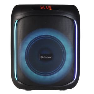 DENVER BPS-165 – Kompakter Bluetooth-Partylautsprecher mit LED-Lichteffekten, Fernbedienung
