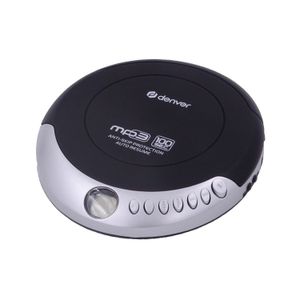 DENVER DMP-391 – Tragbarer CD-/MP3-Player mit Anti-Schock & Bass Boost + Kopfhörer