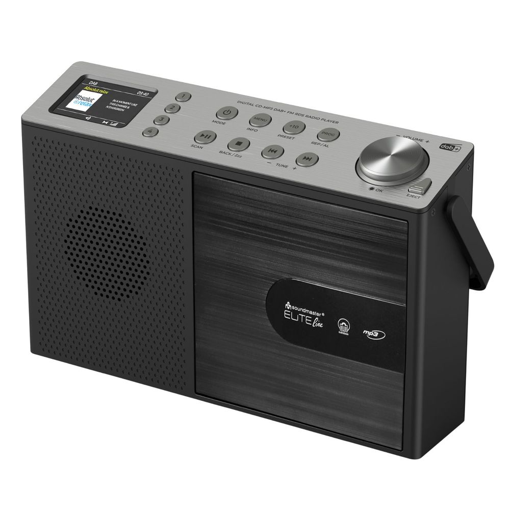 Soundmaster EliteLine RCD1190SW – Digitalradio mit CD-Player, Bluetooth-Empfang, USB-MP3, ASA-Sicherheitsalarm & Weckfunktion