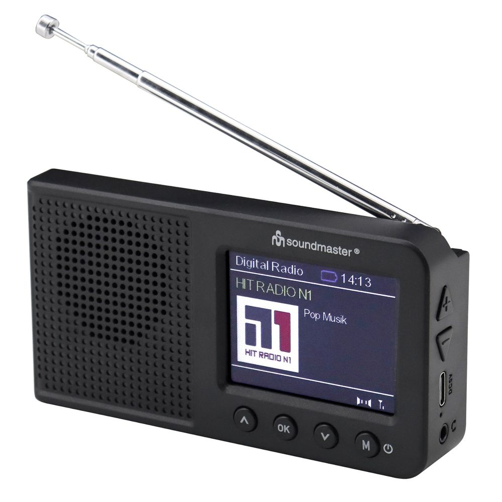 Soundmaster DAB175SW – Kompaktes DAB+ / UKW-Radio mit Bluetooth, Farbdisplay und eingebautem Akku