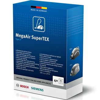 16 Bosch, Siemens Staubsaugerbeutel SuperTEX Typ P / BBZ41FP, VZ41AFP 468264