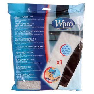 Wpro universal 2 in 1 Fettfilter Filtermatte mit Aktivkohle 484000008524, UCF016