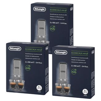 3 x DeLonghi Entkalker EcoDecalk mini 2x100ml DLSC200 AS00006358