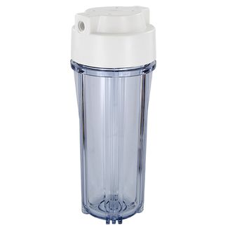 10 Zoll Filtergehäuse für Osmoseanlagen 1/4" NPTF klar