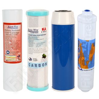 4-teiliger Ersatzfilter Set für Umkehr Osmose Anlagen