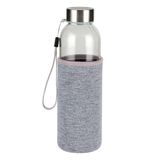 Glas Trinkflasche 0,5 L mit Schutzhülle und Handschlaufe