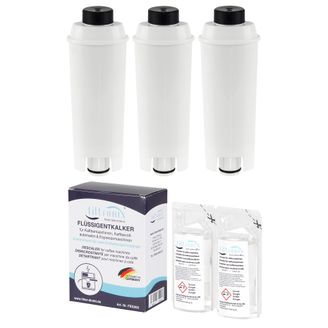 Filtronix Set für Delonghi , 3 Wasserfilter 3 Entkalker mini