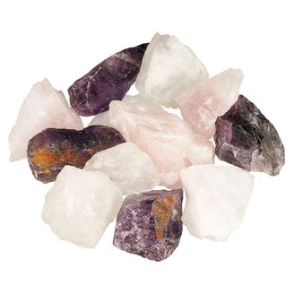 Heilsteine Mix für die Karaffe Rosenquarz Amethyst Bergkristall 300g