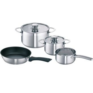 Bosch 4-er Set bestehend aus 3 Töpfen und 1 Pfanne Kochgeschirr-Set für Induktion 576026 00576026 HEZ390042