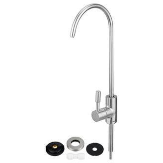 Edelstahl Wasserhahn mit Drehgriff für Wasserfilter und Osmoseanlagen