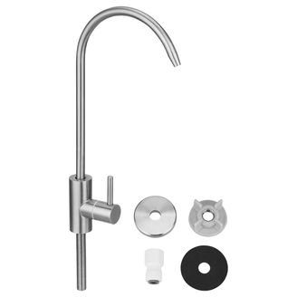 Edelstahl Wasserhahn mit Drehgriff für Wasserfilter und Osmoseanlagen