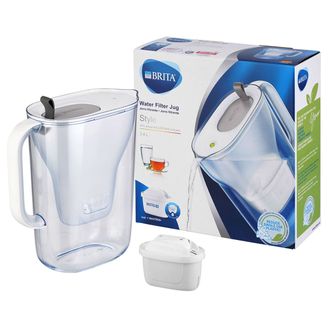 Brita Style 2,4 L Wasserfilter Kanne grau inkl. 1 Kartusche Maxtra+