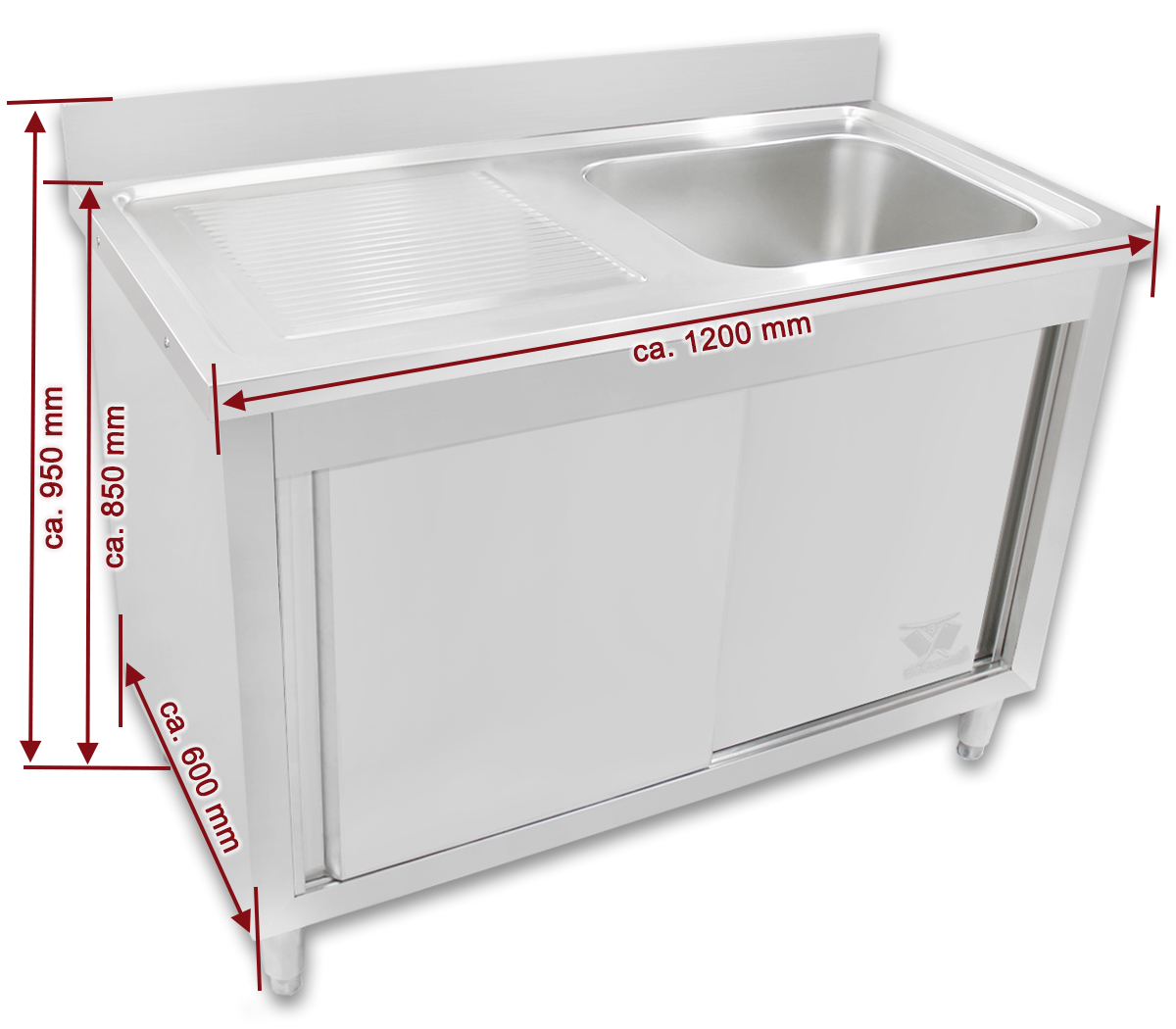 Beeketal Gastro Spülschrank Spültisch Spüle GSB120