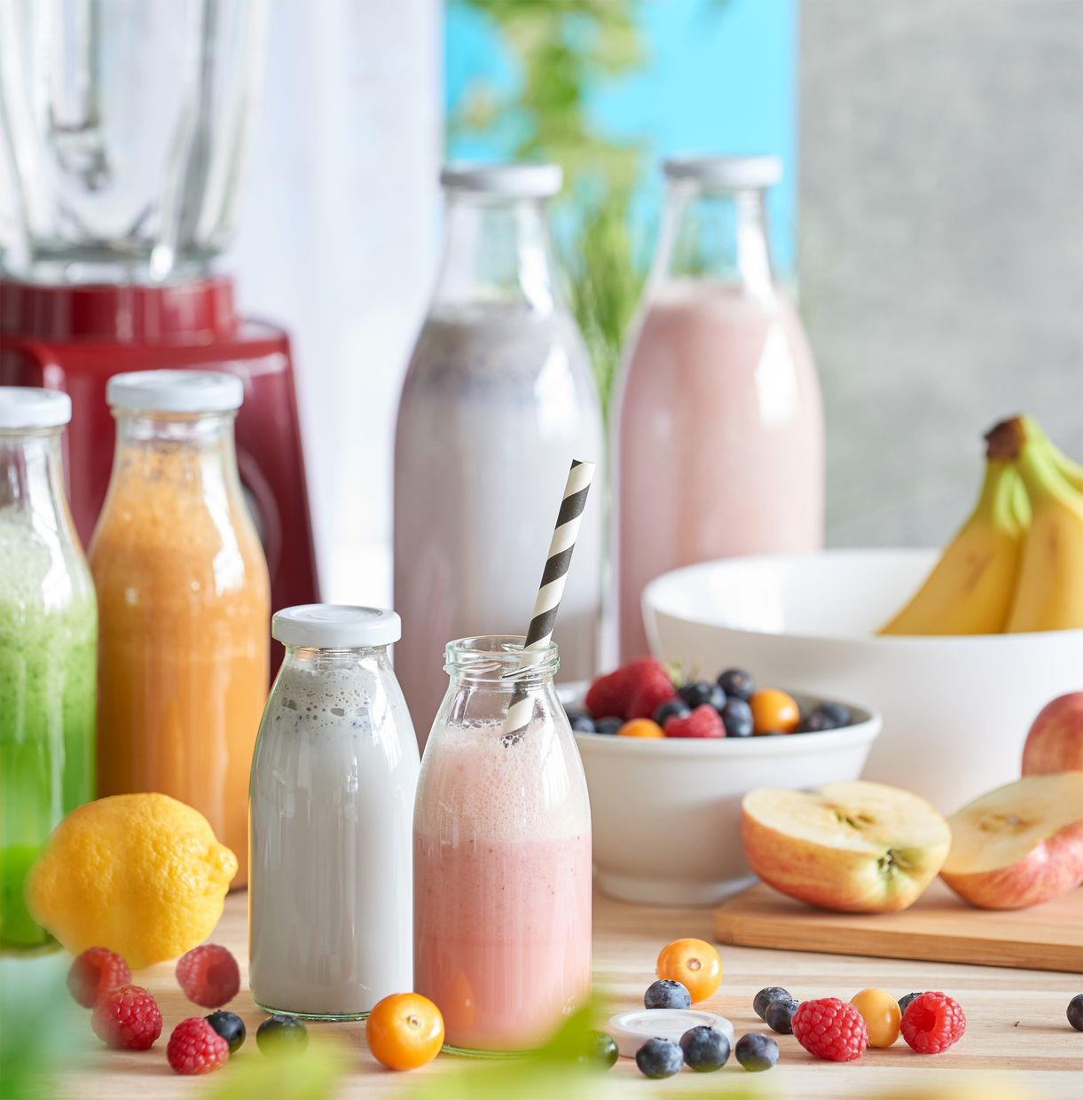 Milchflaschen 0,25L Smoothie Saft Flaschen 250ml leere Glasflaschen Deckel BPA frei
