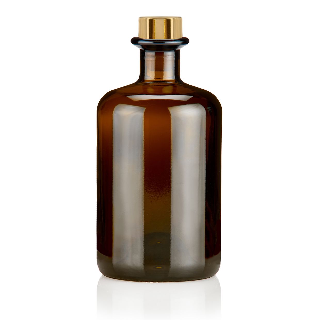 Apothekerflaschen braun 500ml Korken Gold/Titan elegante Braunglas Flaschen leer 0,5L Glasflaschen
